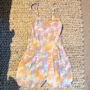 Colorful Tie-Dye women’s cotton romper